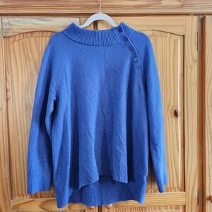 Talbots Blue Cowl Neck Sweater